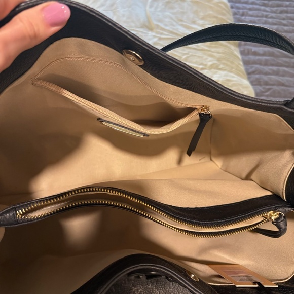 Gilt Valentino By Mario Valentino Ollie Dollaro Monogram Leather Tote - Picture 2 of 2